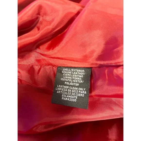 Vintage Red Suede Leather Jacket by Jaclyn Smith Button-Front Womens Size M - Picture 5 of 12